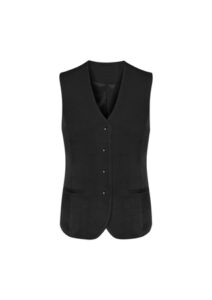 Women’s Comfort Wool Stretch Longline Vest – Black
