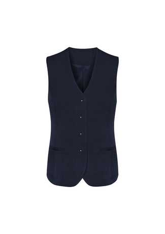 Women’s Comfort Wool Stretch Longline Vest – Navy