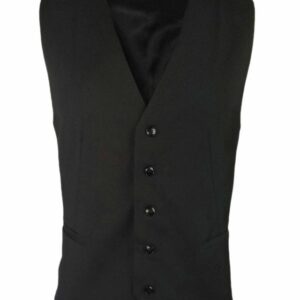 Men’s Vest – Black Wool Blend