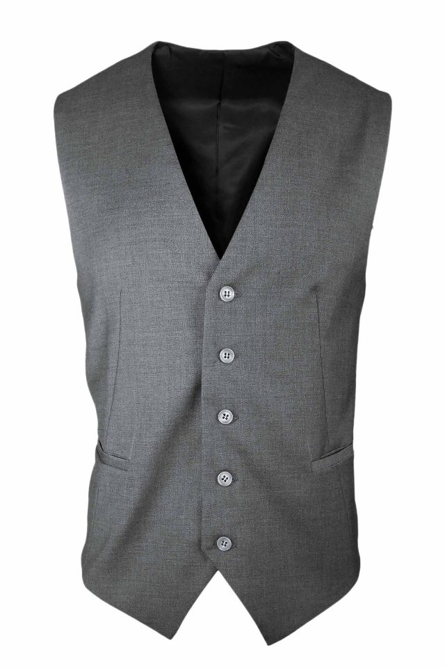 Men’s Vest – Light Grey Wool Blend