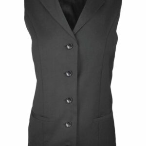 Women’s Collared Vest – Charcoal Wool Blend